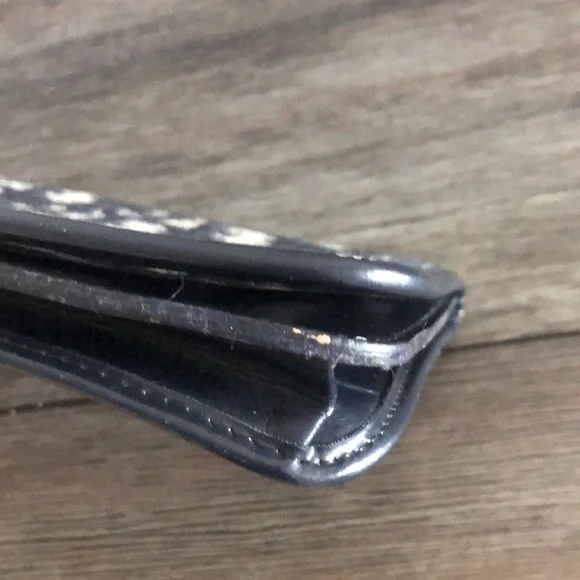 [Dior] Rare Authentic Trotter Long Canvas w/ Leather Navy Blue Signature Wallet - Picture 12 of 16